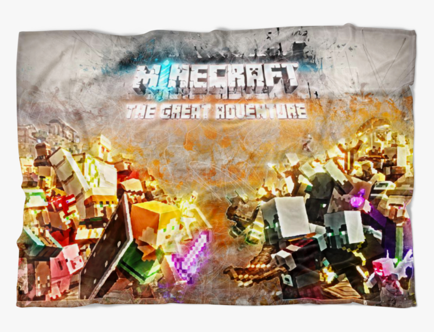 Minecraft Fleece Blanket Minecraft War Grunge Grey, HD Png Download, Free Download