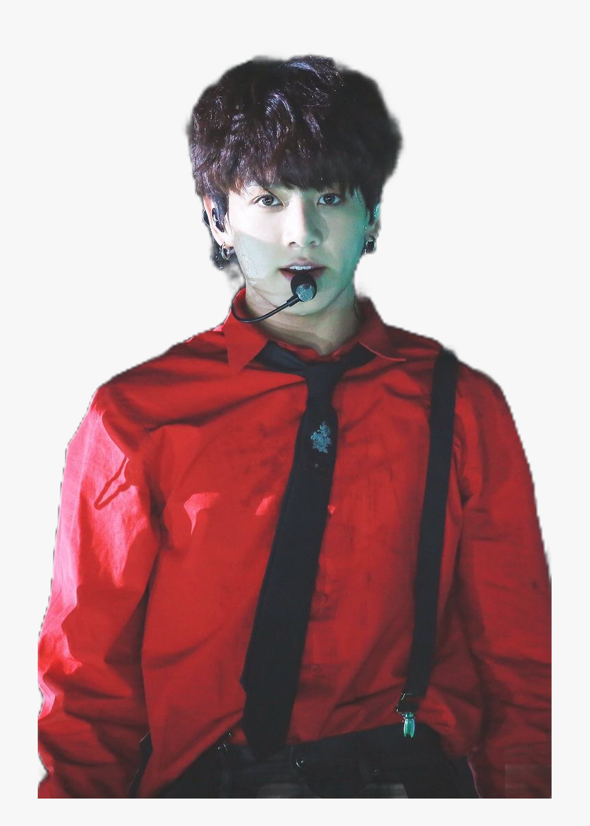 Jungkook Red Bts Btsjungkook Bangtanboys Sticker Edit - Jungkook Red Png, Transparent Png, Free Download