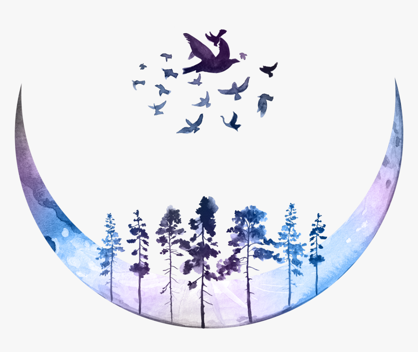 Purple Moon Png, Transparent Png, Free Download