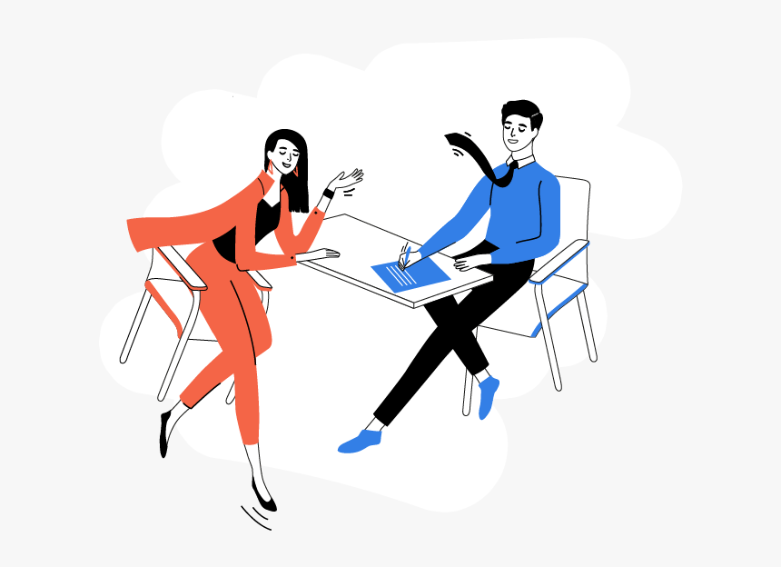 Human Resources Guy And Gril - Cartoon, HD Png Download, Free Download