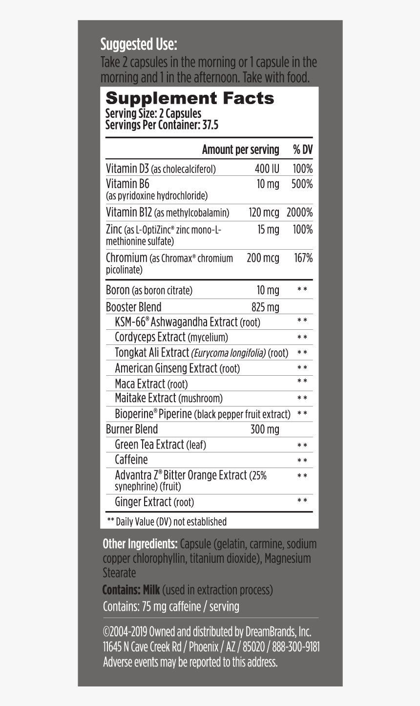 Mdrive Boost And Burn Supplement Facts"
 Class="lazyload - Mobile Device, HD Png Download, Free Download