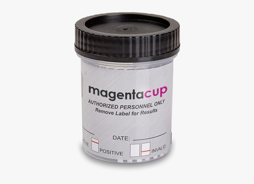 12 Panel Clia Waived Magenta Clicker Cup Drug Test - Drug Testing Cup Black Cap, HD Png Download, Free Download