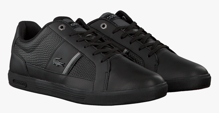 Black Lacoste Sneakers Europa - Skate Shoe, HD Png Download, Free Download