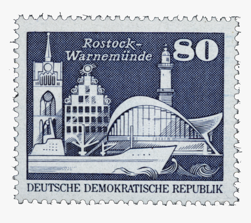 Rostock-warnemünde 80 - Briefmarken Ddr Rostock Warnemünde, HD Png Download, Free Download