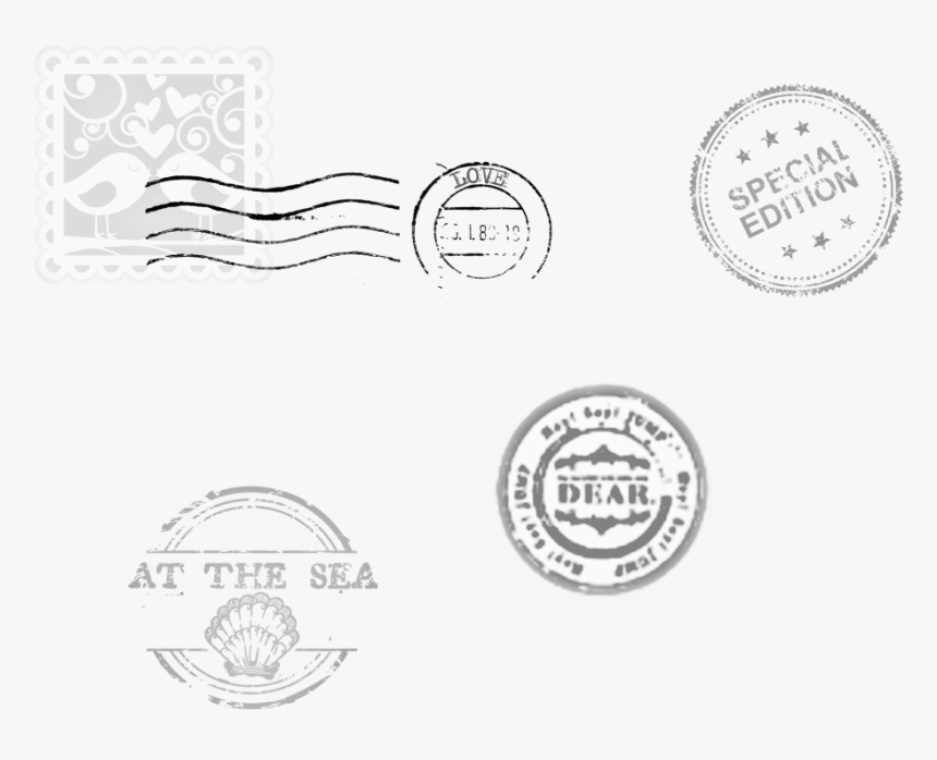 #stamps #vintage #old #letter #post - Line Art, HD Png Download, Free Download