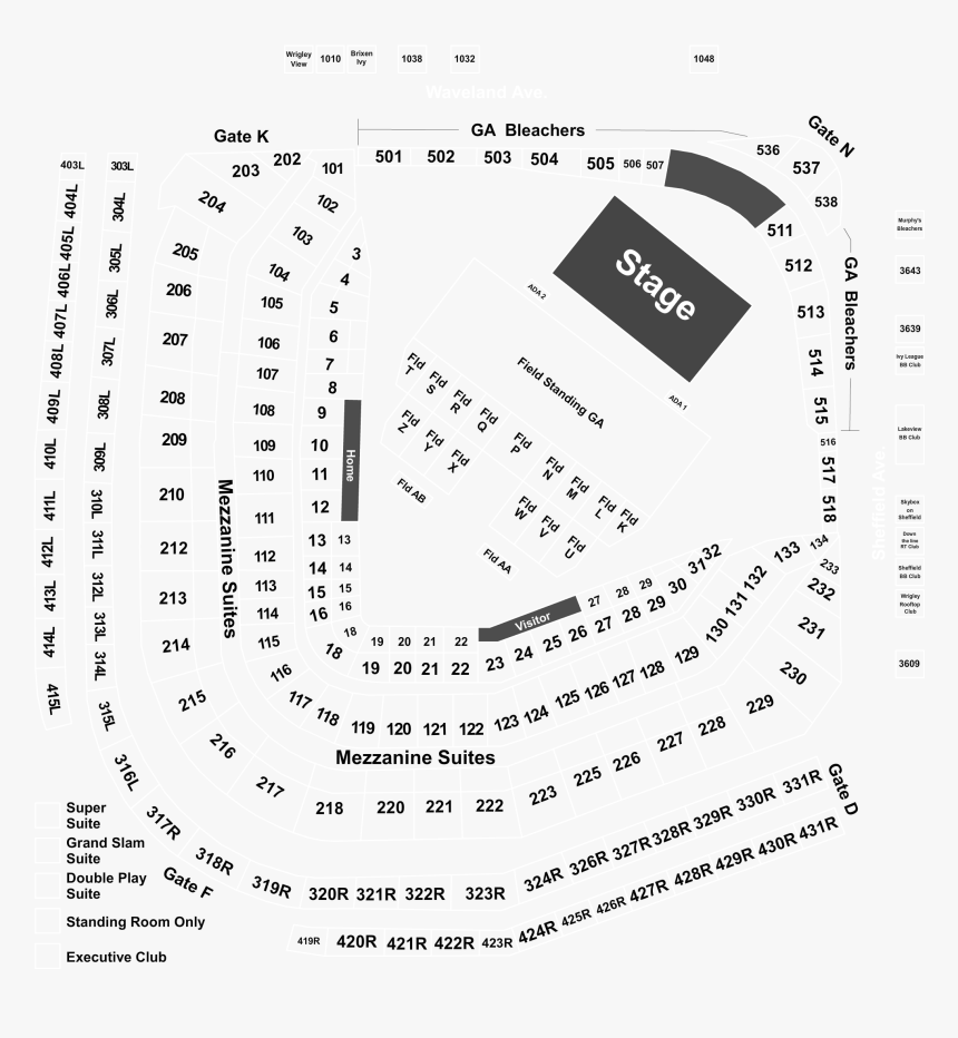 Hella Mega Tour Wrigley Seating Chart, HD Png Download, Free Download