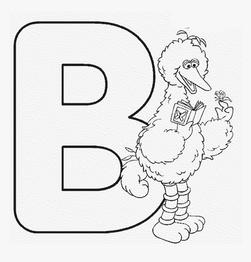 Sesame Street Letters Coloring Page, HD Png Download, Free Download