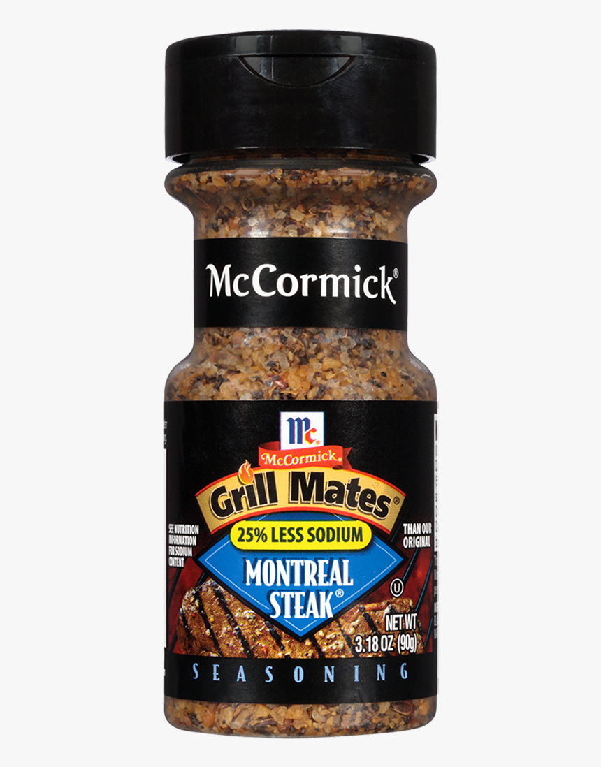 Grill Mates 25 Less Sodium Montreal Steak Seasoning - Mccormick Steak Saltless Seasoning, HD Png Download, Free Download