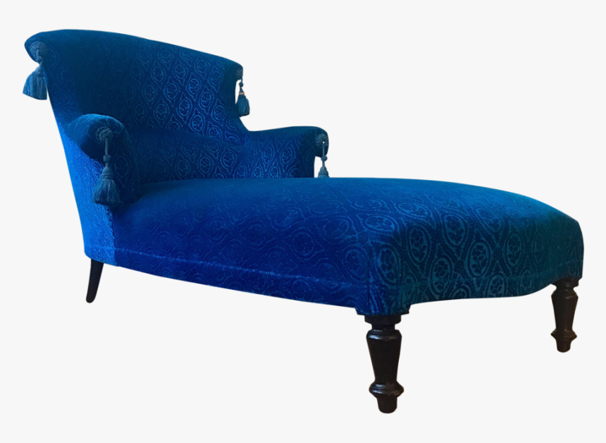 19th Century Vintage Royal Blue Velvet Chaise 4755, HD Png Download, Free Download