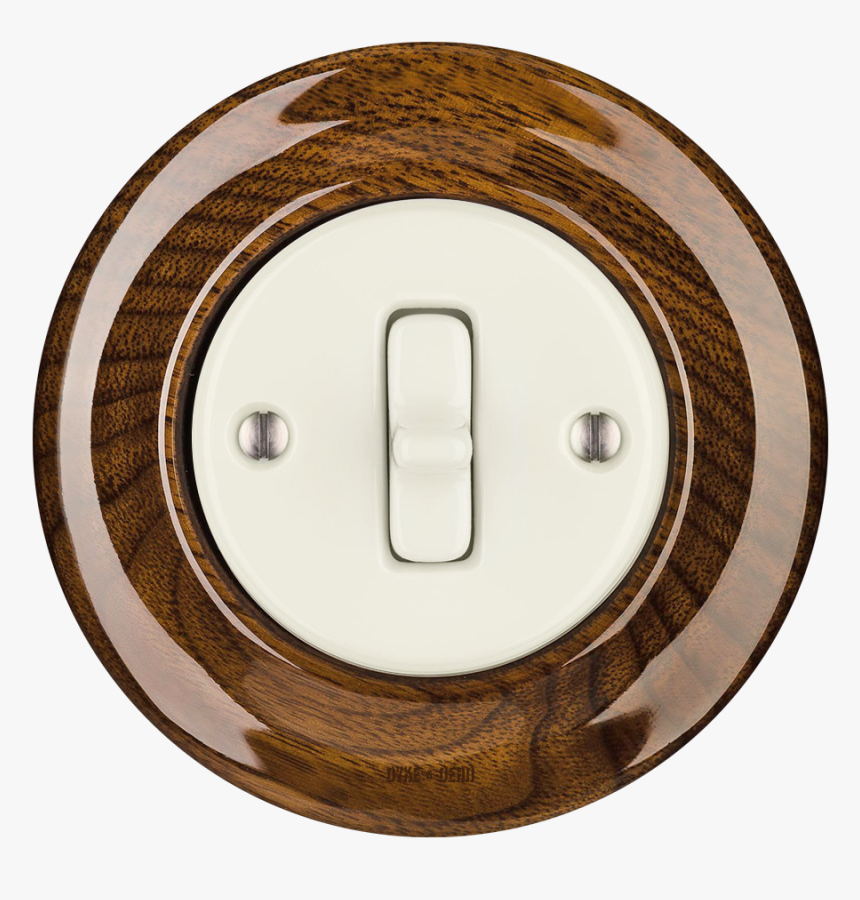 Walnut Porcelain Wall Switch White Toggle - Porcelain, HD Png Download, Free Download