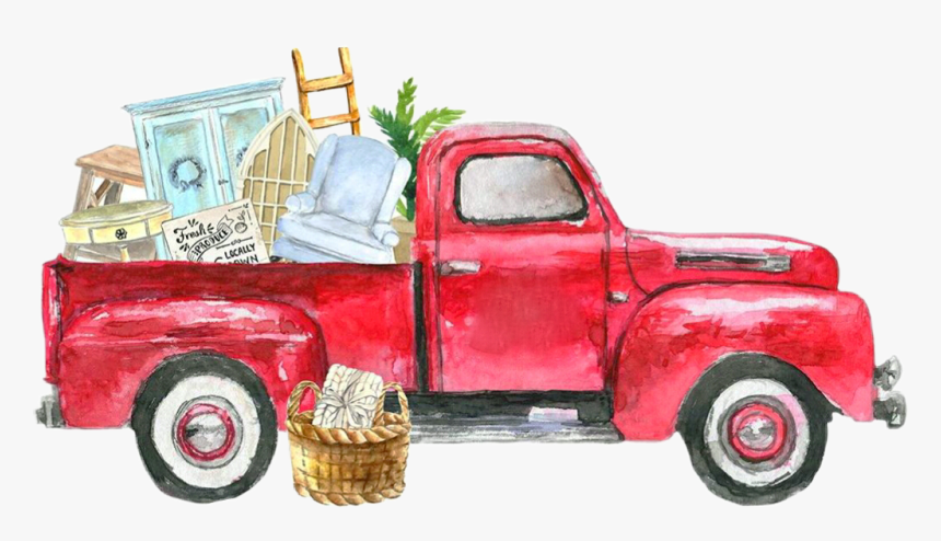 #watercolor #truck #vintage #furniture #christmastruck - Studebaker M Series Truck, HD Png Download, Free Download
