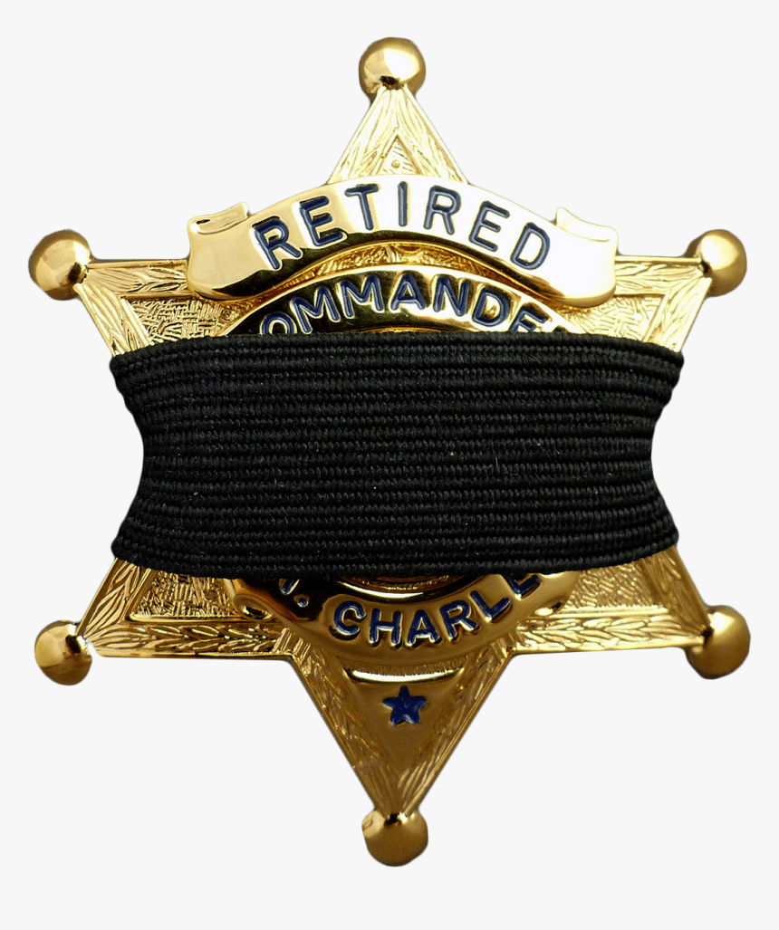 Police Badge With Mourning Band - Badge, HD Png Download, Free Download