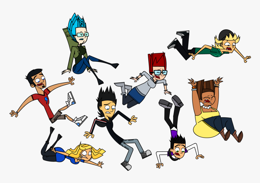 Falling People Png - Total Drama Falling, Transparent Png, Free Download