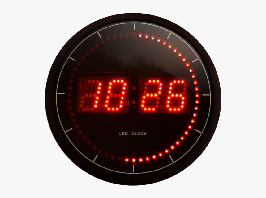 Relógio C/ Leds Vermelho - Wall Clock, HD Png Download, Free Download