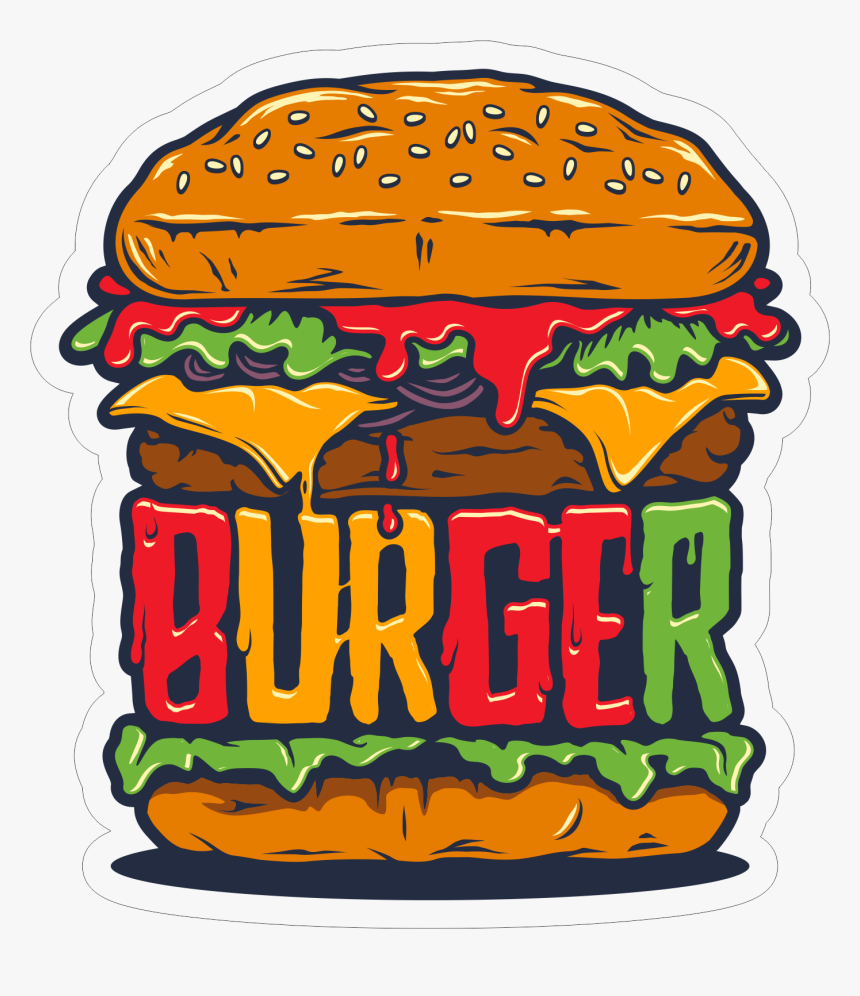 Burger Sticker, HD Png Download, Free Download