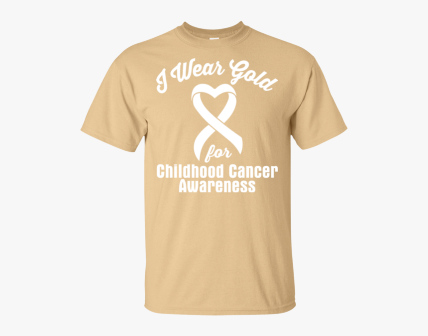 I Wear Gold Childhood Cancer Awareness T-shirt - King Cobra, HD Png Download, Free Download