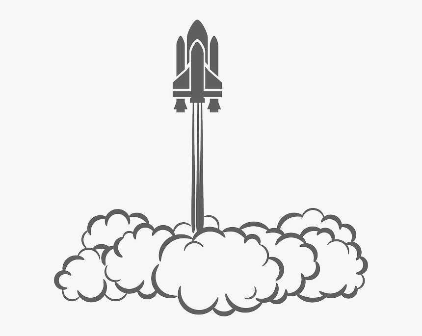 Smoke Clipart Blast - Rocket Launch Clip Art, HD Png Download, Free Download