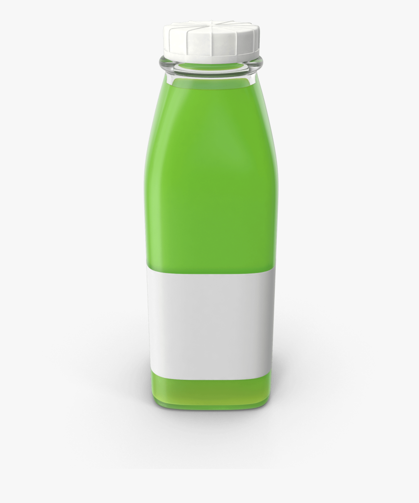 Juice Bottle Mockup Green - Water Bottle, HD Png Download, Free Download