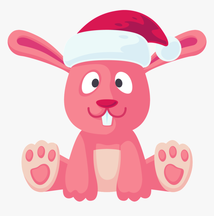 Christmas Hat Bunny Png Transparent - Portable Network Graphics, Png Download, Free Download