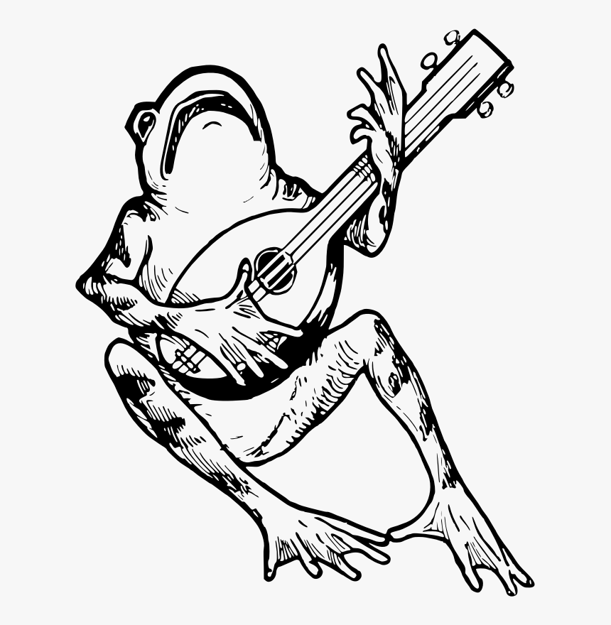 Frog With Mandolin - Mandolin Png, Transparent Png, Free Download