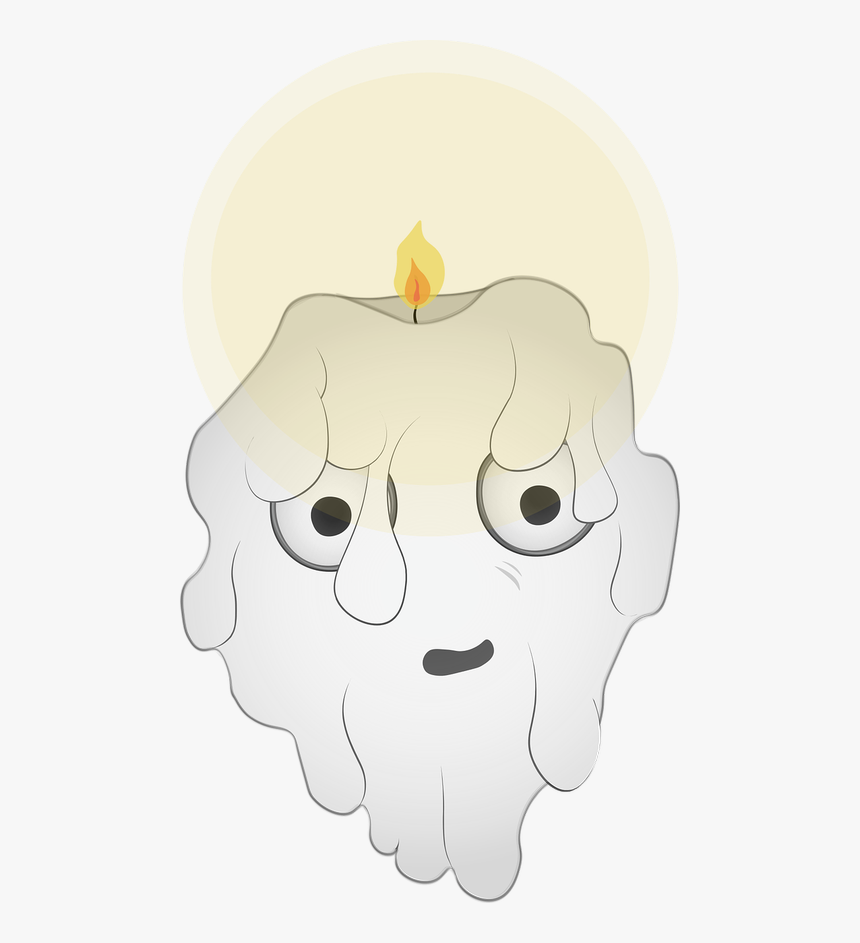 Ghost Candle Halloween - Cartoon, HD Png Download, Free Download