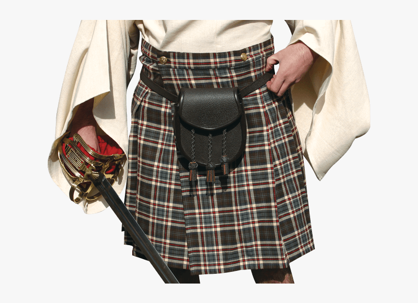 Scottish Mans Wool Kilt - Scottish Kilt Bag, HD Png Download, Free Download