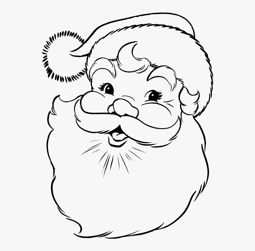 Transparent Santa Claus Face Png - Paint A Santa Face, Png Download, Free Download