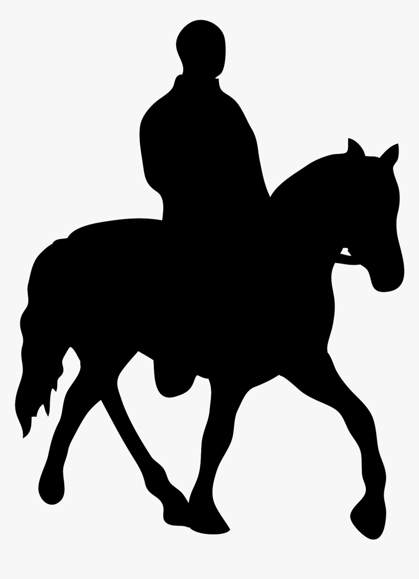 Man On Horse Silhouette Clipart , Png Download - Horse Silhouette Man Riding A Horse Transparent Png, Png Download, Free Download