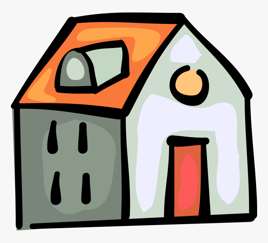 Vector Illustration Of Family Home Residence House, HD Png Download, Free Download