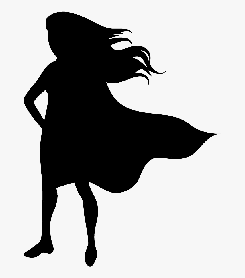 Silhouette Wonder Woman Png, Transparent Png, Free Download
