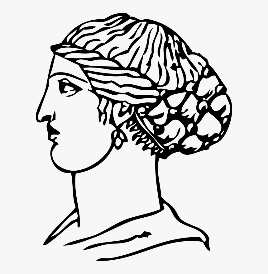 Ancient Bust Line Drawing, HD Png Download, Free Download