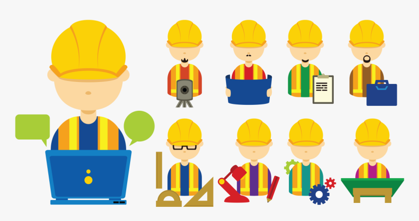 Construction Worker Cartoon Png Download Engineer Architectural, Transparent Png, Free Download