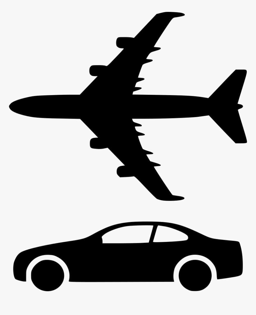 Transport Transportation Vector - Airplane And Car Clipart, HD Png Download, Free Download