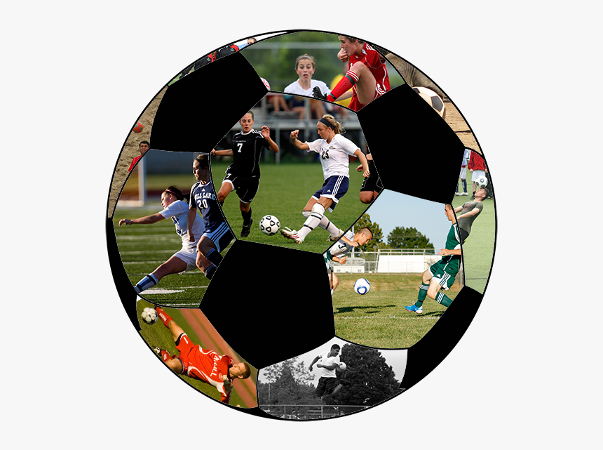 Pngsoccerball - Soccer Ball Photo Collage, Transparent Png, Free Download