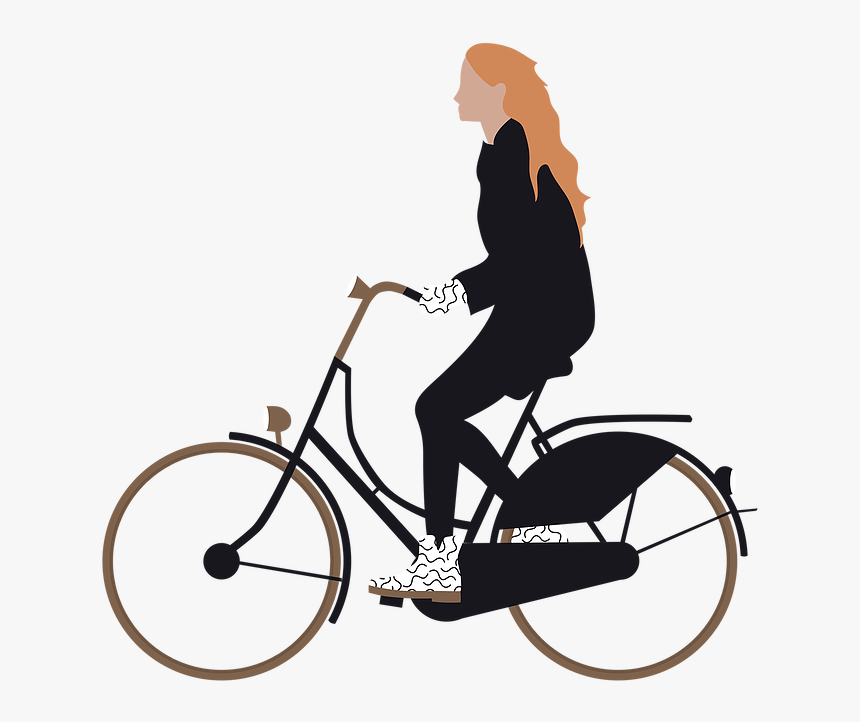 #vector Png #portadas #wattpad #fondo #woman #cuerpos - Illustration Bicycle Woman, Transparent Png, Free Download
