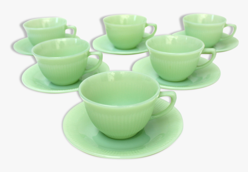 Vintage 6 Jadeite Fire King Tea Cup And Saucer"
 Src="https - Teacup, HD Png Download, Free Download