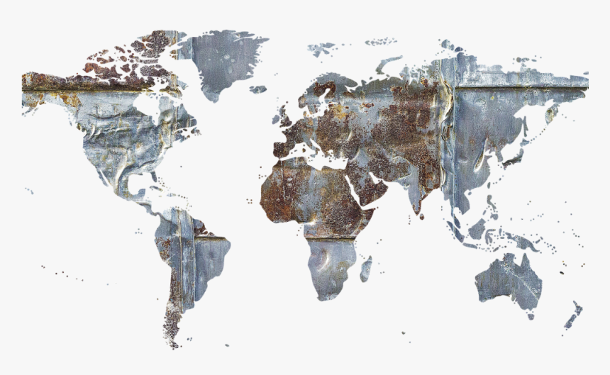 Metal-1972636 - World Map, HD Png Download, Free Download