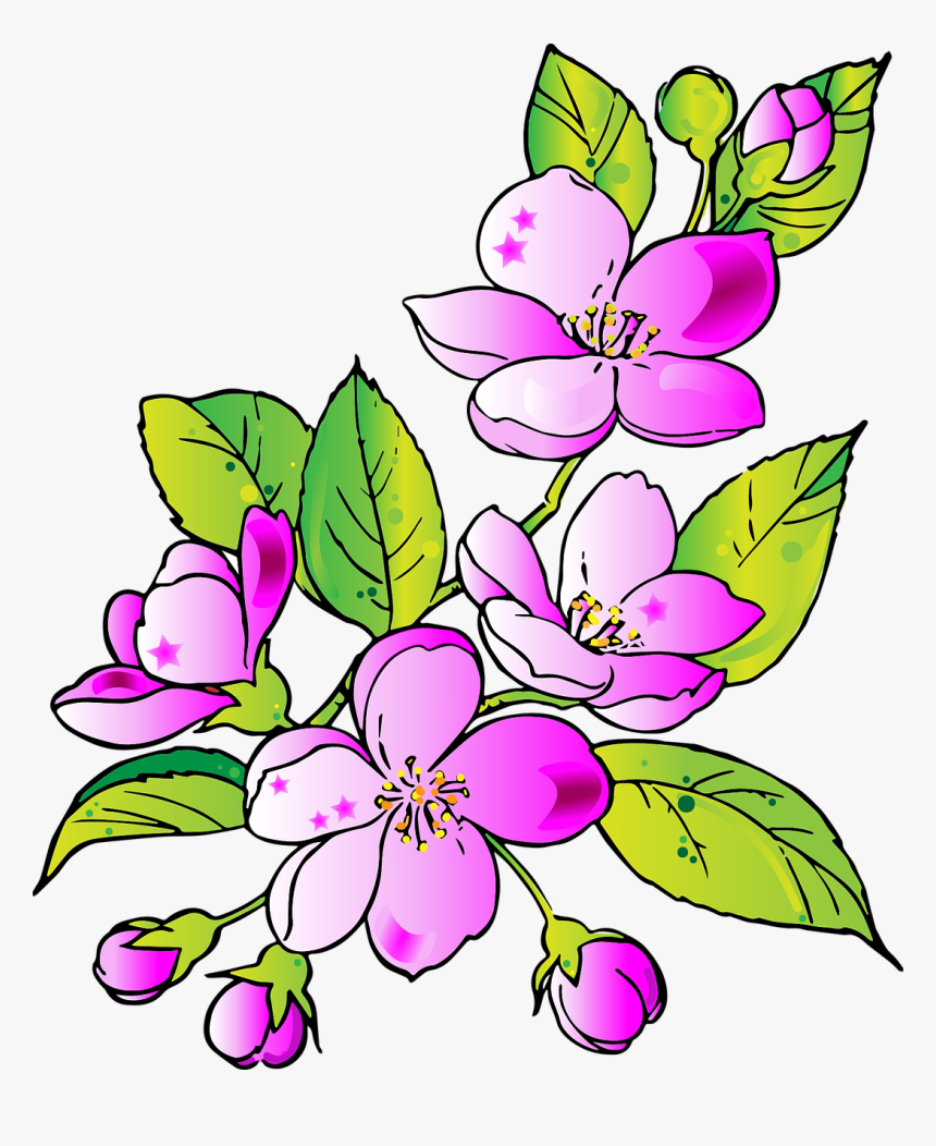 Flowers Drawing Flower Free Photo - Frühling Bilder Clipart, HD Png Download, Free Download