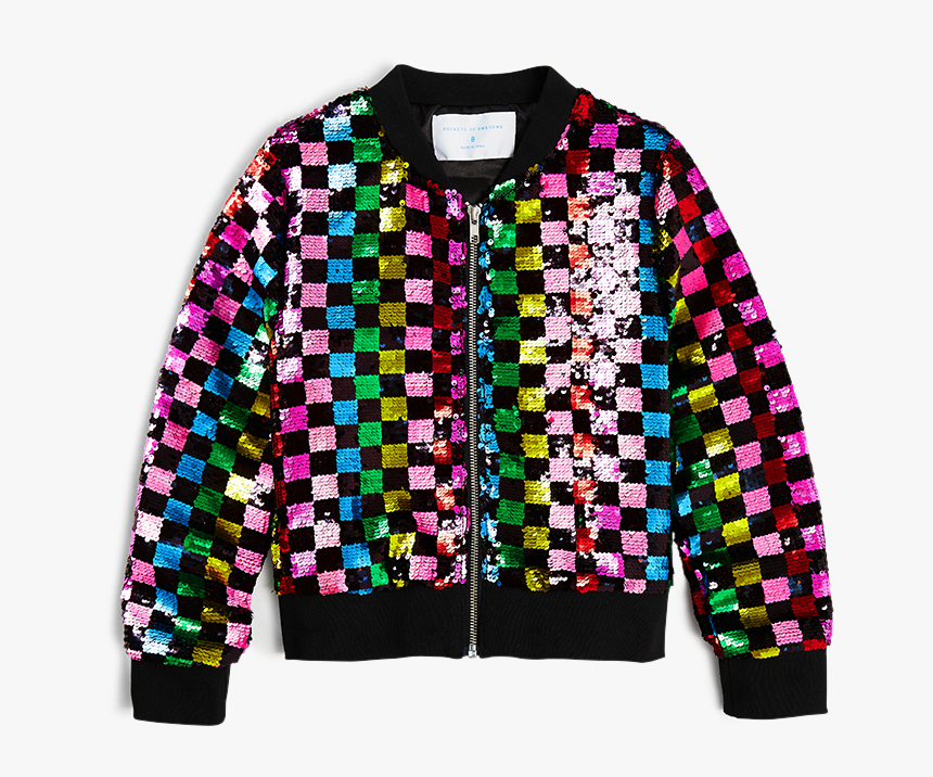 Rainbow Checkered Sequin Jacket, HD Png Download, Free Download