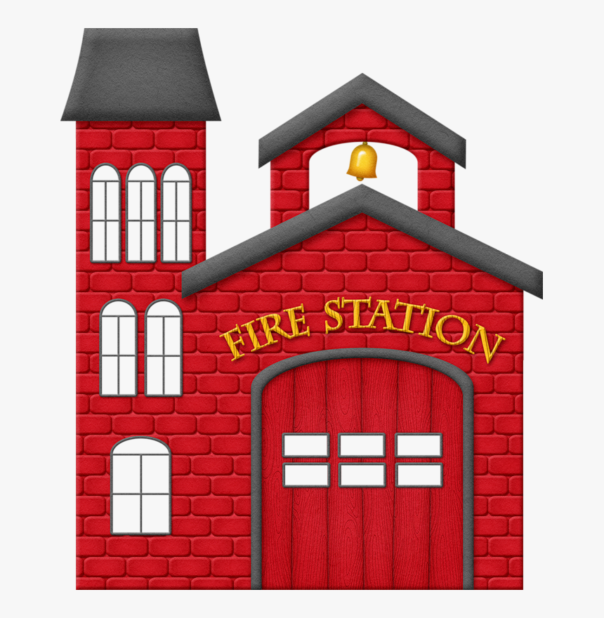 Firefighter Clipart Building - Fire Station Drawing Easy, HD Png