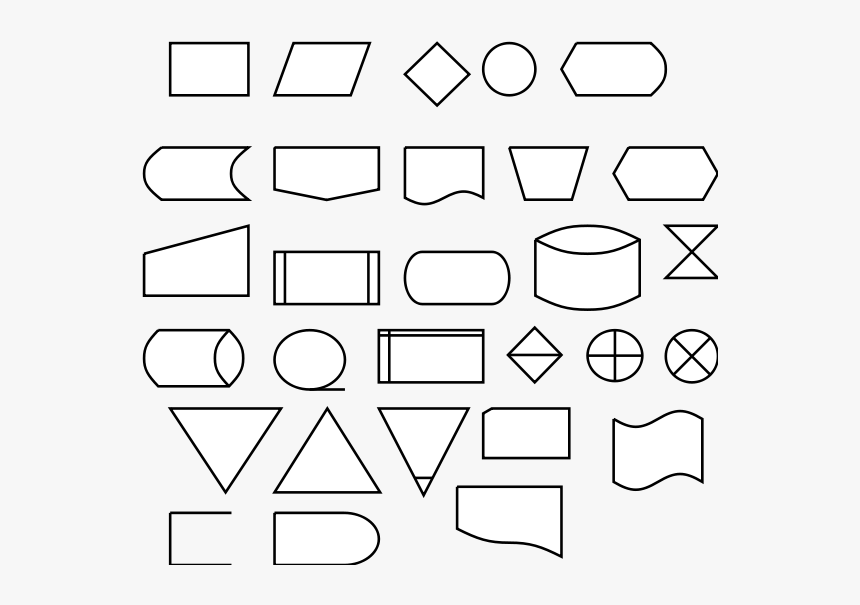 Flow Diagram Symbols Png Clip Arts - Flow Diagram Symbols, Transparent Png, Free Download