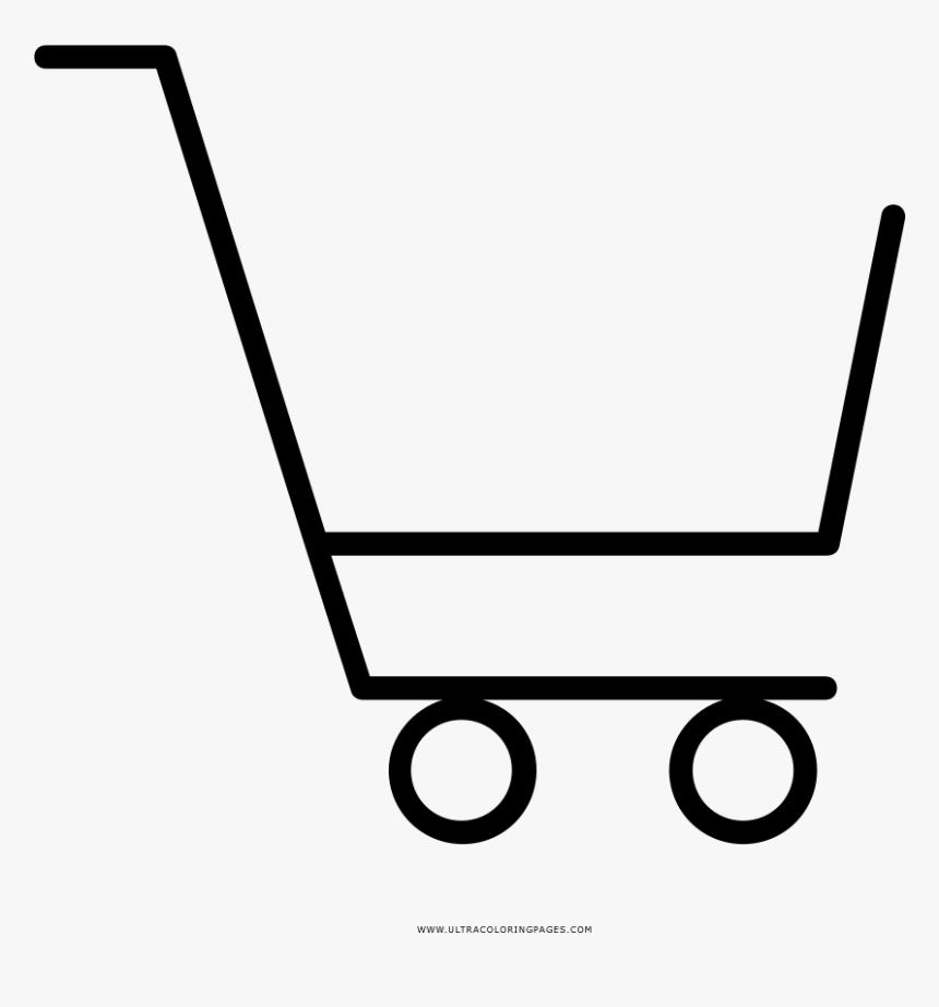 Empty Shopping Cart Coloring Page - Empty Shopping Cart Icon, HD Png Download, Free Download