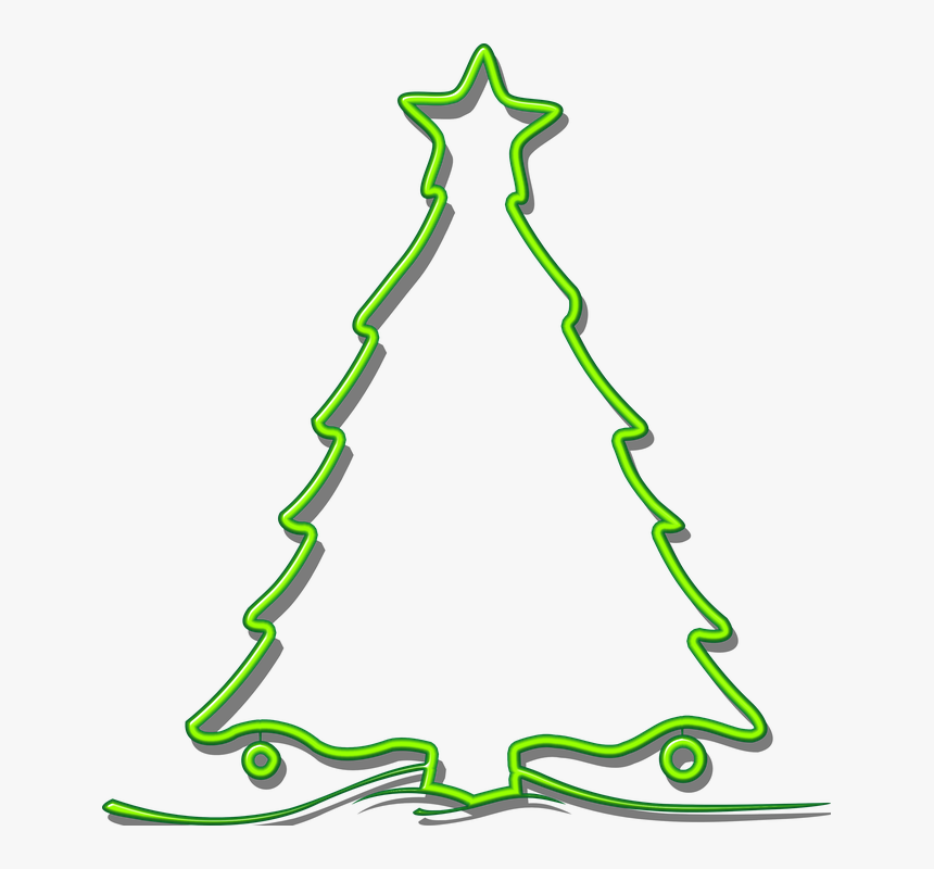 Silueta De Arbol De Navidad Png, Transparent Png, Free Download