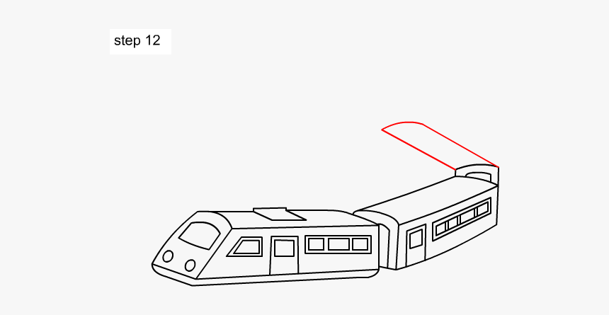 Drawing Train Easy - Easy Drawing Of Train, HD Png Download, Free Download