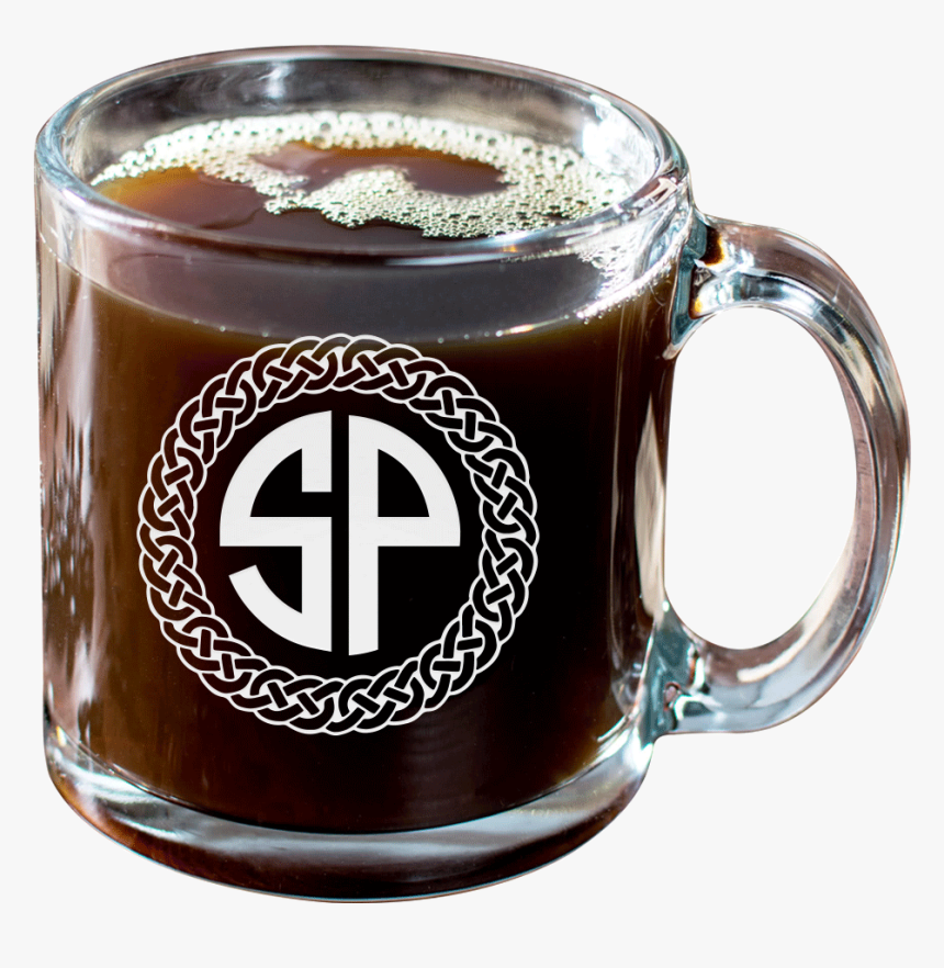 Personalized Celtic Circle Two Letter Monogram Glass - Libbey Crystal Coffee Mug, HD Png Download, Free Download