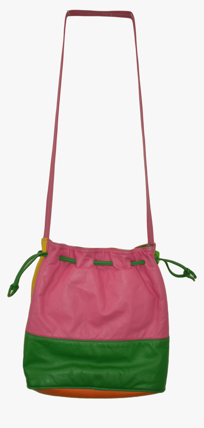 80"s Color Blocked Bucket Bag With Gold Studs - Shoulder Bag, HD Png Download, Free Download