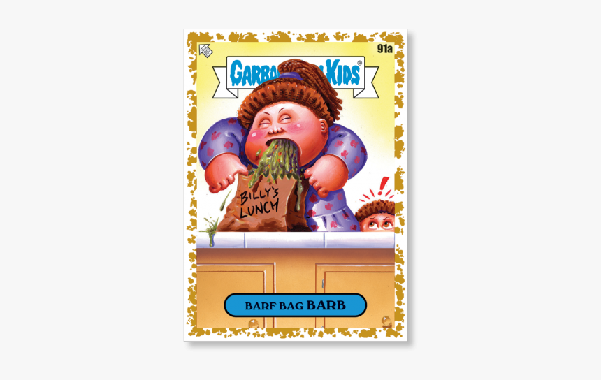 Barf Bag Barb 2020 Gpk Series 1 Base Poster Gold Ed - Greeting Card, HD Png Download, Free Download