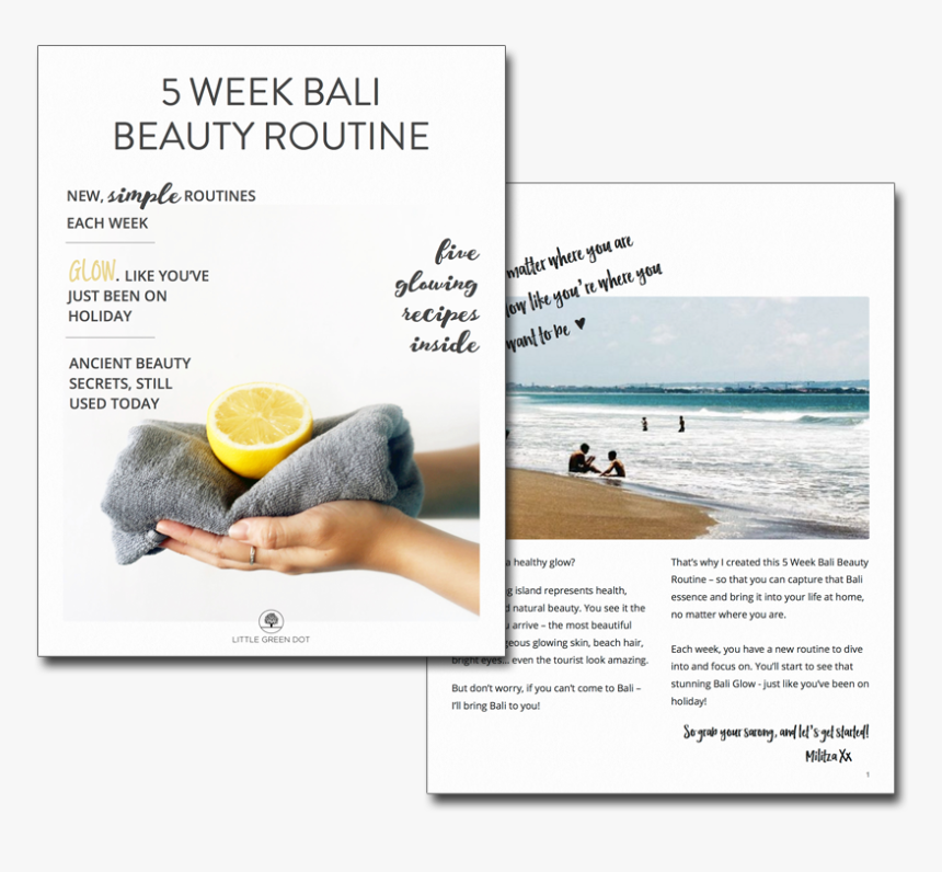 Look Inside The 5 Week Bali Beauty Routine Ebook - Flyer, HD Png Download, Free Download