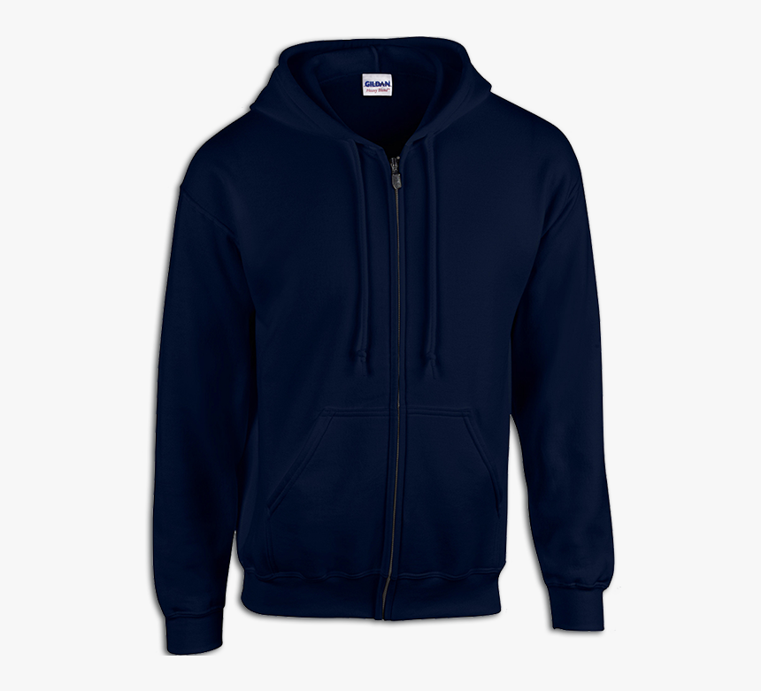 Hoodie With Zipper Png - Gildan Heavy Blend Full Zip Hooded Sweatshirt 18600, Transparent Png, Free Download