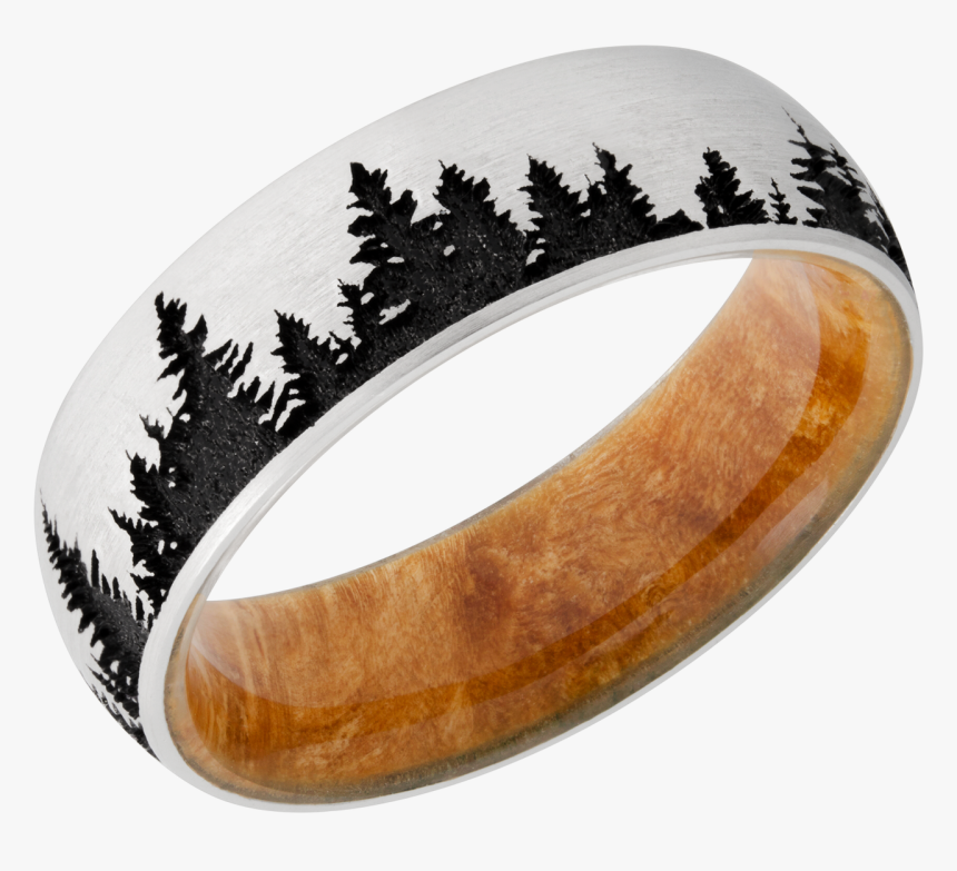 Wood Sleeve Evergreen Tree Ring - Bangle, HD Png Download, Free Download
